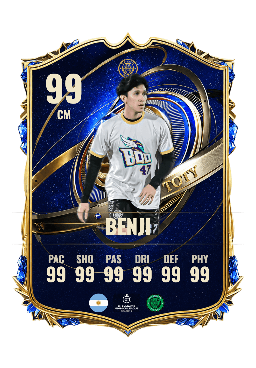 Contoh kartu pemain Playmaker